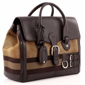 Gucci Heritage Web Boston Bag Pony Hair & Leather